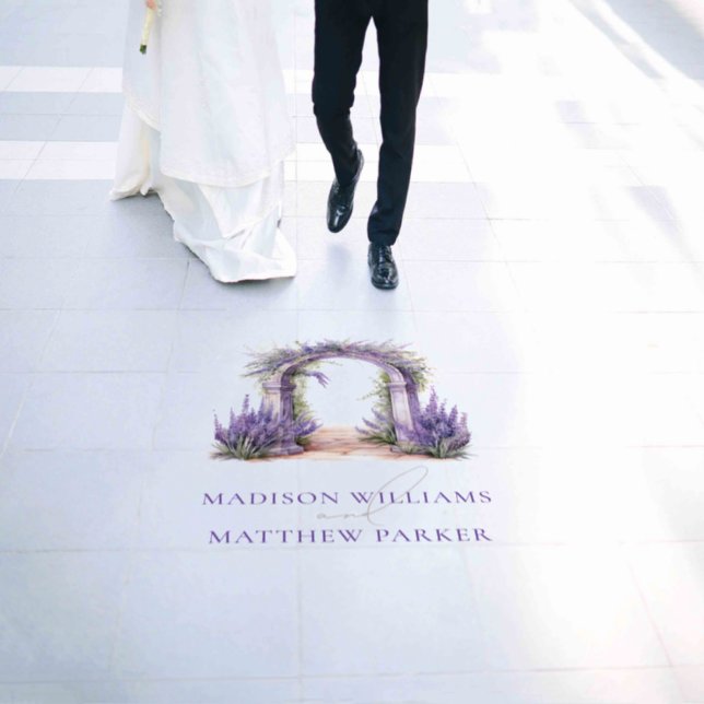 Custom Lavender Arch Garden Wedding  Floor Decals (Wedding)