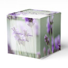 Custom Lavender Bohemian Wedding Favor Boxes