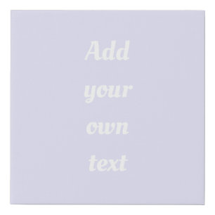Custom. Lavender. Faux Canvas Print
