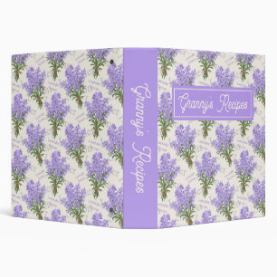 Custom Lavender Granny's Recipes Binder