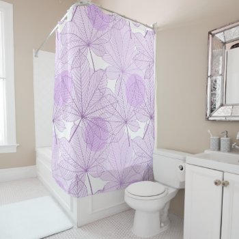 Custom Lavender Maple Leaves Shower Curtain by visionsoflife at Zazzle