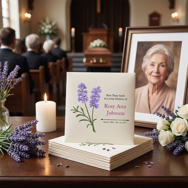 Custom Lavender Memorial Seed Envelope (Creator Uploaded)