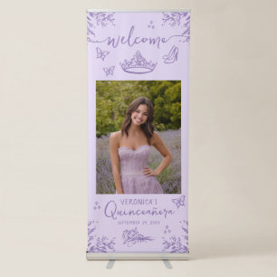 Custom Lavender Photo Quinceanera Banner