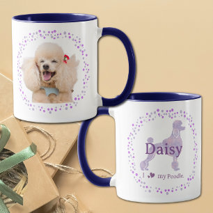 Custom Lavender Poodle Mug Photo Personalized