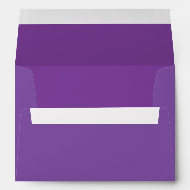 Custom Lavender Purple Envelope w/ Return Address (Back (Bottom))
