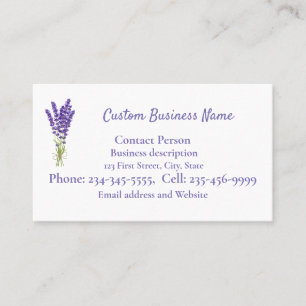 Custom Lavender  purple mauve garden flower  Busin Business Card