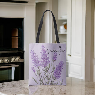 Custom Lavender Tote Bag for Mom, Mothers day Gift