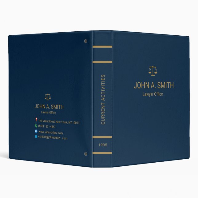 Custom Law Firm  3 Ring Binder (Background)