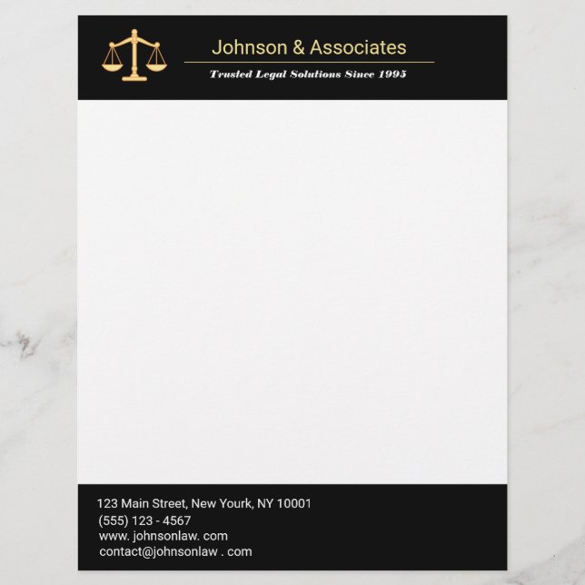 Custom Law Firm  Letterhead (Front)