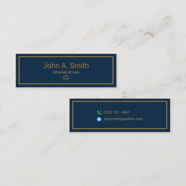 Custom Law Firm  Mini Business Card (Front/Back)
