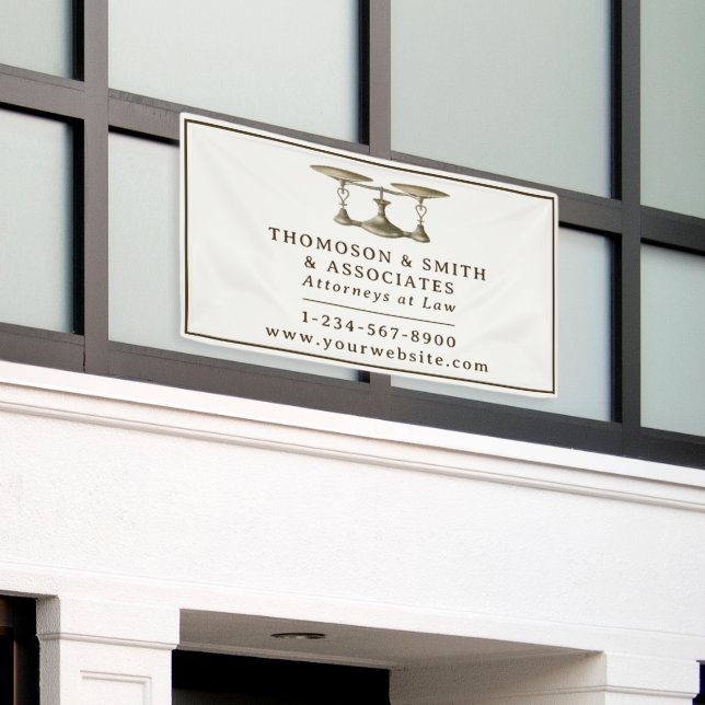 Custom Law Legal  Firm Office Company Name Banner (Outside Building)