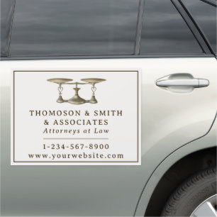 Custom Law Legal Office Company Name Promotional Car Magnet