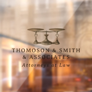 Custom Law Legal Office Company Name Window Cling