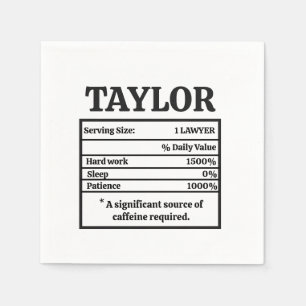 Custom Law School Graduation Lawyer Retirement Napkins