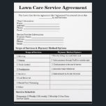 Custom Lawn Care Agreement Form Template Flyer<br><div class="desc">The Custom Lawn Care Agreement Form Template Flyer is a professionally designed, ready-to-use solution for lawn care professionals seeking an efficient and stylish way to formalize their services. This template features a clean, modern black-and-white design, making it easy to read and highly adaptable to your specific needs. Whether you want...</div>