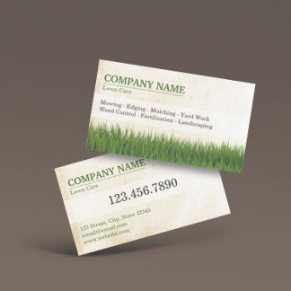 Custom Lawn Care Business Card