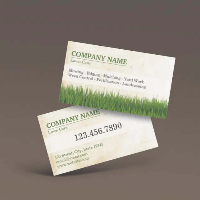 Custom Lawn Care Business Card Zazzle