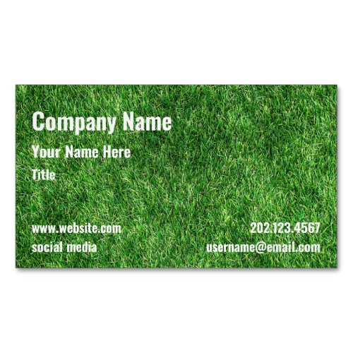 Custom Lawn Care Business Card Magnet