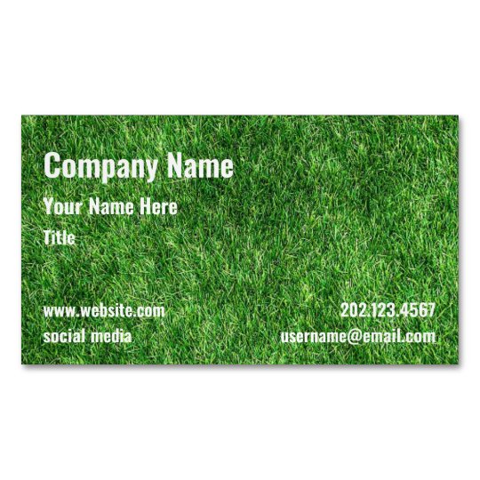 Custom Lawn Care Business Card Magnet | Zazzle.com