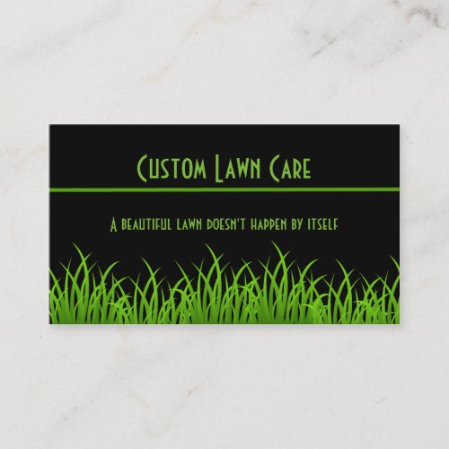 Custom Lawn Care Business Cards