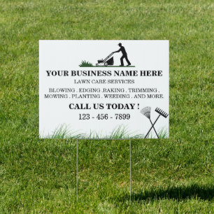 Custom Lawn Care Business Outdoor Sign
