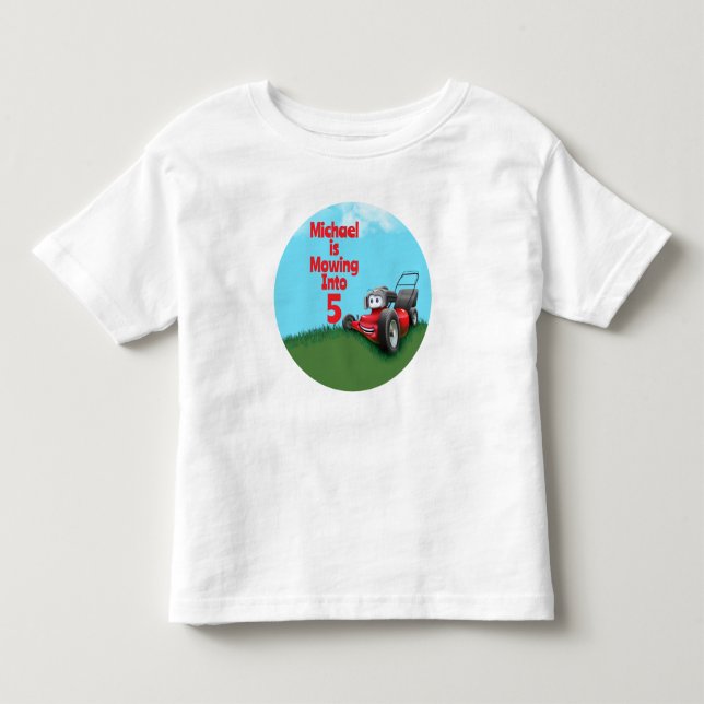 Custom Lawn Mower Birthday Toddler T-shirt (Front)