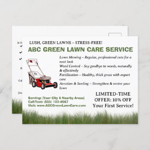Custom Lawn Service Postcard