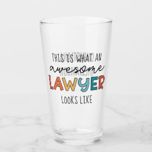 Custom Lawyer   Attorney at Law   Awesome Lawyer Glass