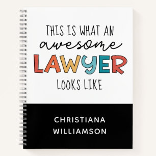 Custom Lawyer Attorney at Law Awesome Lawyer Notebook