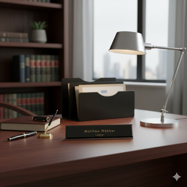 Custom Lawyer Desk Name Plate Elegant Office Sign (Creator Uploaded)