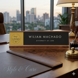 Custom Lawyer Name Plate Professional Office Desk