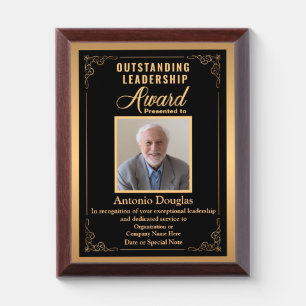 Custom Leadership Award for Outstanding Service Plaque