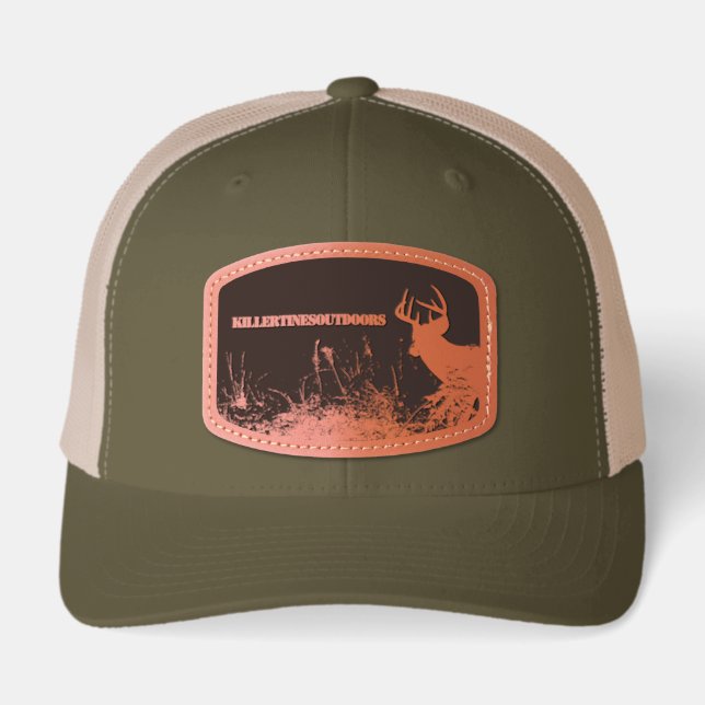 Custom leather patch hat (Front)