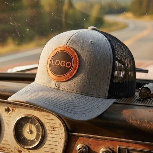 Custom Leather Patch Hats with Company Logo