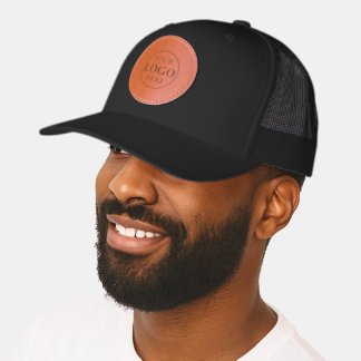 Custom Leather Patch Logo Trucker Hat