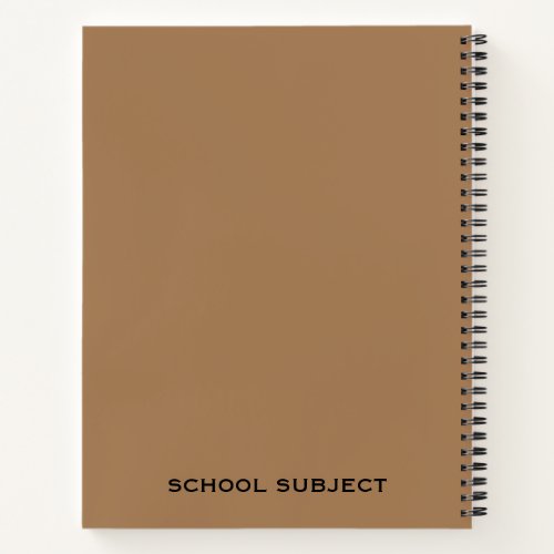 Custom Left_Handed Tan Black School Notebook