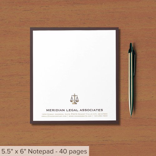 Custom Legal Notepad with Logo
