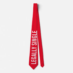 Custom LEGALLY SINGLE Funny Cake Party Neck Tie