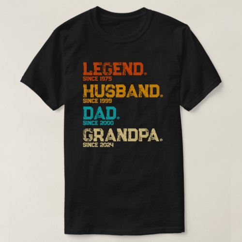 Custom Legend Husband Dad Grandpa Since Epic Years T_Shirt