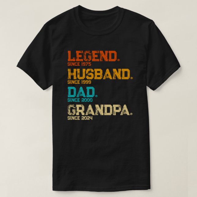 Custom Legend Husband Dad Grandpa Since Epic Years T-Shirt (Design Front)
