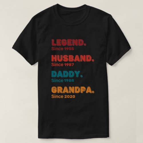Custom Legend Husband Daddy Grandpa Personalized  T_Shirt