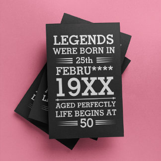 Custom Legends Were Born in Date Month Year Age