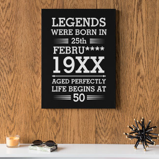 Custom Legends Were Born in Date Month Year Age Acrylic Print