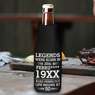 Custom Legends Were Born in Date Month Year Age Bottle Cooler