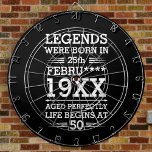 Custom Legends Were Born in Date Month Year Age Dart Board<br><div class="desc">Custom legends were born in date month year age design can be a great design to show your date of birth and your age to everyone. As well as it could be a great gift for any birthday people and it can be awesome gift for your friend and family member...</div>