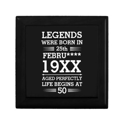 Custom Legends Were Born in Date Month Year Age Gift Box