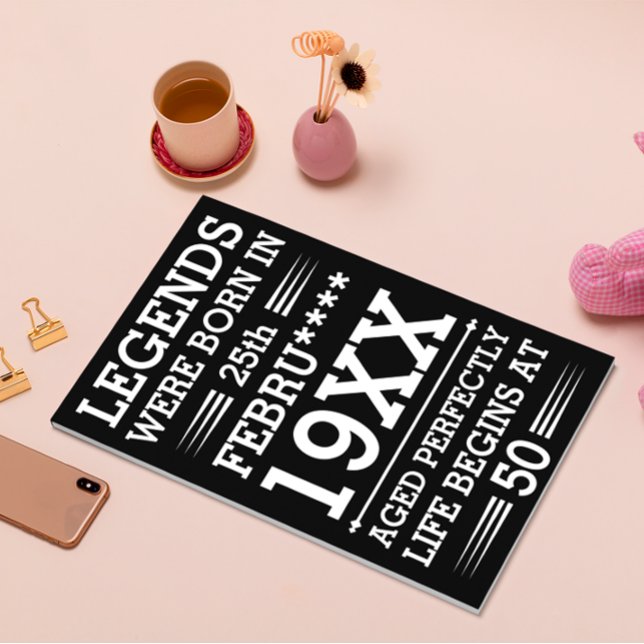 Custom Legends Were Born in Date Month Year Age Guest Book (Creator Uploaded)