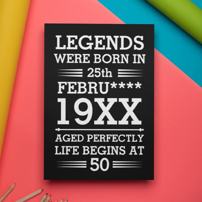 Custom Legends Were Born in Date Month Year Age Letterhead (Creator Uploaded)