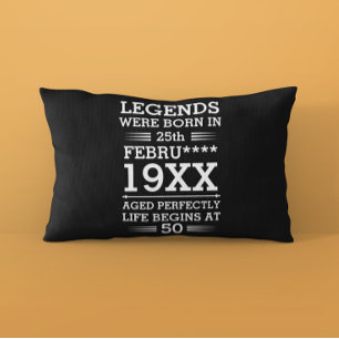 Custom Legends Were Born in Date Month Year Age Pillow Case