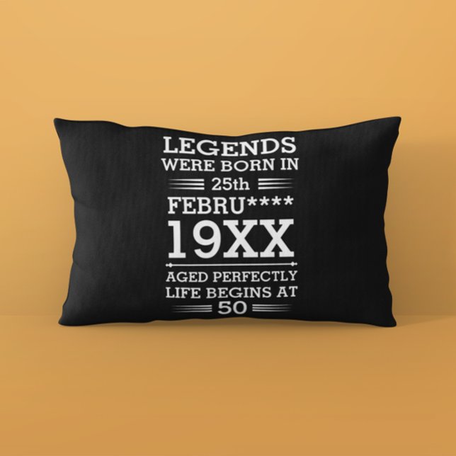 Custom Legends Were Born in Date Month Year Age Pillow Case (Creator Uploaded)